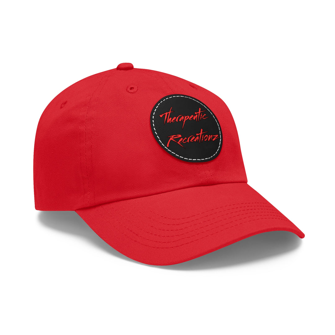 Therapeutic Recreationz Red Hat with Leather Patch